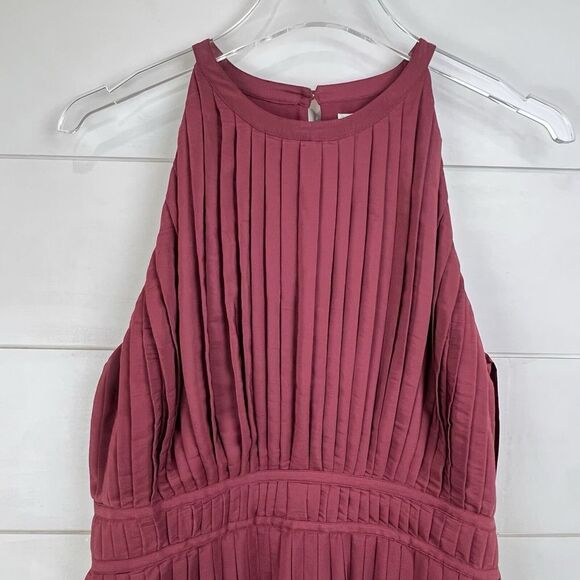 NEW JOIE ALEANNA PLEATED MIDI DRESS Topanga Laurel WOMEN 6 - Picture 3 of 16